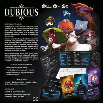 Dubious | Juego de Mesa de Deducción y Narración | Gen X Games