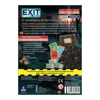 Exit: El cementerio de las tinieblas - Devir | El Club del Crimen