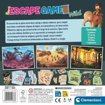 Escape Game Wild: 3 Aventuras en la Naturaleza Salvaje | Clementoni